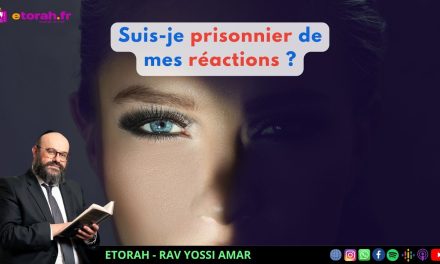 Iguérèt HaKodech Ch. 15 #2: Sommes-nous condamnés à nos réactions ?