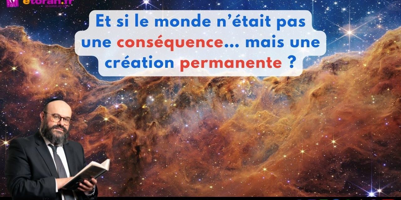Igueret HaKodech 20 #1 :Et si le monde n’était pas une conséquence… mais une création permanente ?
