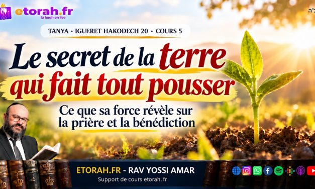 Igueret HaKodech 20 #5: Le secret de la terre qui fait tout pousser : d’où vient cette puissance ?