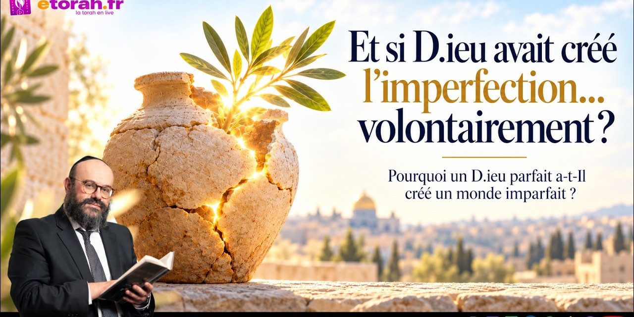 Leh Leha : Pourquoi un D.ieu parfait a-t-Il choisi de créer un monde imparfait ?